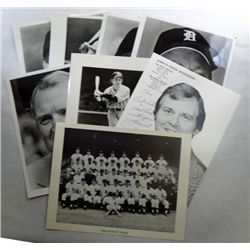 GROUP OF TIGER AUTOGRAPHS, KELL, McCLAIN, GEHRINGER, KALINE, FREEHAM CASH, ROGEL