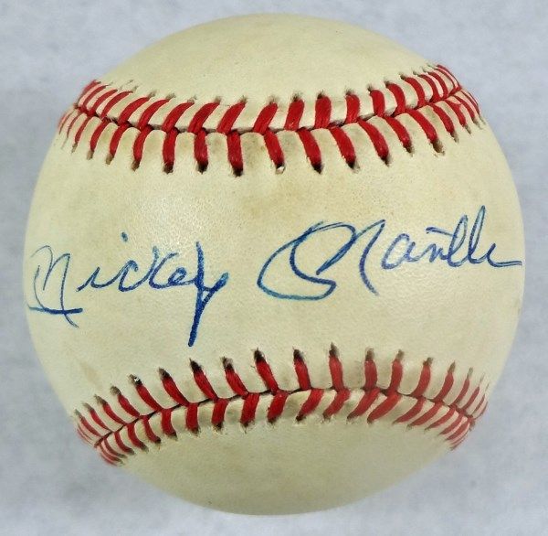 Mickey Mantle Autographed Baseball