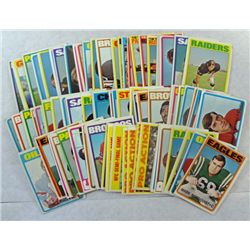 100 - 1972 TOPOPS FOOTBALL CARDS.  ALL DIFFERENT.  VERY NICE.  EX-MT and  BETTER