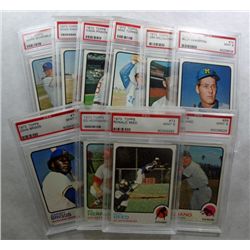 10-1973 TOPPS BASEBALL CARDS PSA MINT 9's