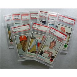 10-1973 TOPPS BASEBALL CARDS PSA MINT 9's