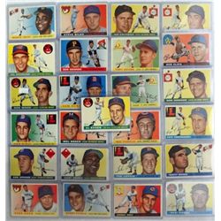 25-1955 TOPPS BASEBALL CARD LOT EX-VGEX