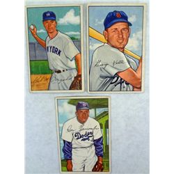 3-1952 BOWMAN #33 McDOUGALD, #75 KELL & #128 NEWCOMBE