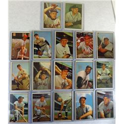 17-1953 BOWMAN COLOR BASEBALL CARDS MOSTLY VGEX-EX