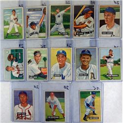 13-1951 BOWMAN BASEBALL CARDS MOSTLY VGEX-EX
