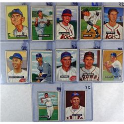 12-1951 BOWMAN BASEBALL CARDS MOSTLY VGEX-EX