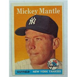 1958 TOPPS BASEBALL #150 MICKEY MANTLE EX+