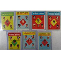 1963 Topps League Leaders (7 diff) Mostly EX
