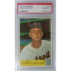 1954 Bowman #199 Steve Gromek PSA 8 NMMT
