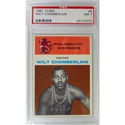 1961 Fleer Basketball #8 Wilt Chamberlain  PSA NM 7 Rookie