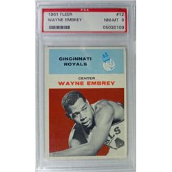 1961 Fleer Basketball #12 Wayne Embrey PSA 8 Rookie