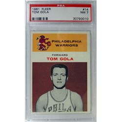 1961 Fleer Basketball #14 Tom Gola PSA NM 7