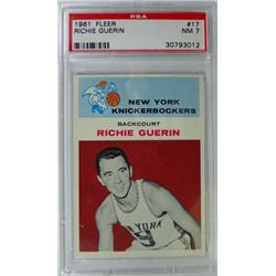 1961 Fleer Basketball #17 Richie Guerin PSA NM 7 Rookie