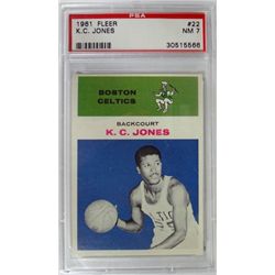 1961 Fleer Basketball #22 K.C. Jones PSA NM7  ROOKIE