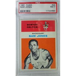 1961 Fleer Basketball #23 Sam Jones PSA NM7 ROOKIE