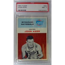 1961 Fleer Basketball #25 John Kerr PSA NM 7