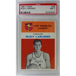 1961 Fleer Basketball #26 Rudy Larusso PSA NM7 Rookie