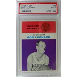 1961 Fleer Basketball #28 Bob Leonard PSA NM7