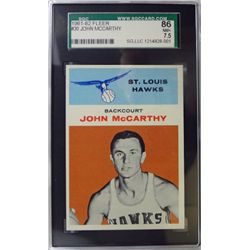 1961-62 Fleer Basketball #30 John McCarthy SGC NM+ 7.5