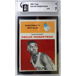 1961 Fleer Basketball #36 Oscar Robertson GA1 NM7 ROOKIE