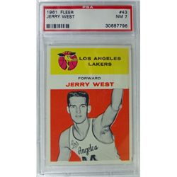 1961 Fleer Basketball #43 Jerry West PSA NM7 ROOKIE