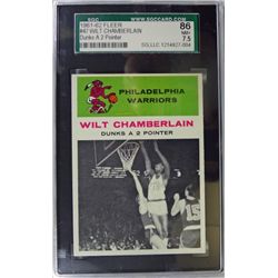 1961-62 Fleer Basketball #47 Wilt Chamberlain in action SGC NM+ 7.5