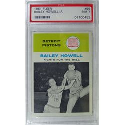 1961 Fleer Basketball #55 Bailey Howell in action PSA NM7