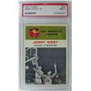 Image 1 : 1961 Fleer Basketball #66 Jerry West in action PSA NM7