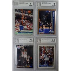 4 card group of Beckett Graded Shaquille O'Neal Rookie Cards