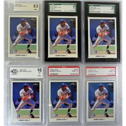 6 Card Group of 1990 Leaf Sammy Sosa Rookies