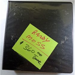 Binder of Approx. 400 Randy Moss Cards.