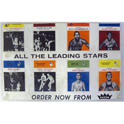 Most of a 1961-2 Fleer Basketball Display/Order Sign.