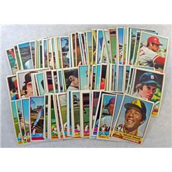 100 - 1976 TOPPS BASEBALL CARDS.  MOSTLY ALL DIFFERENT.  NICE EM to EX.