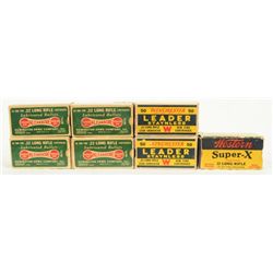 5 Antique .22 Boxes Winchster & Remington