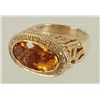Image 1 : 14kt Yellow Gold Citrine & Diamond Ring