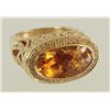 Image 2 : 14kt Yellow Gold Citrine & Diamond Ring