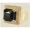 Image 1 : 14kt Yellow Gold Green Tourmaline & Diamond Ring