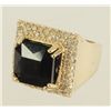 Image 3 : 14kt Yellow Gold Green Tourmaline & Diamond Ring
