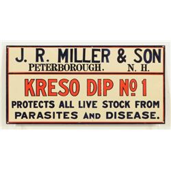 Kreso Dip No. 1 Tin Advertising Sign