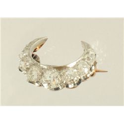 White And Rose Gold Diamond Brooch