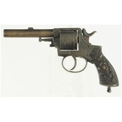 Engraved  Pistol Carved Ebony Grips