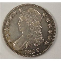 1829 BUST HALF DOLLAR AU-55 NICE COLOR