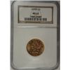 Image 1 : 1898-S $5 GOLD LIBERTY NGC MS-62