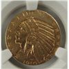Image 2 : 1910 $5 INDIAN GOLD NGC AU-58