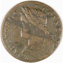 1787 CONNECTICUT CENT BUST LEFT XF RARE