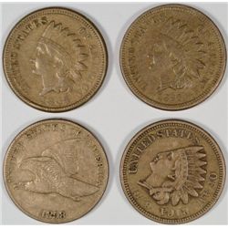 COPPER NICKEL FLYING EAGLE AND INDIAN CENTS: