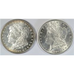 MORGAN DOLLARS 1886 MS-63 PROOF LIKE, 1887 MS-64