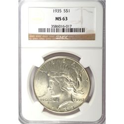 1935 PEACE DOLLAR NGC MS63