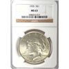Image 1 : 1935 PEACE DOLLAR NGC MS63