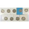 Image 2 : GROUP OF 9 P MINT BUFFALO NICKELS MOSTLY VG